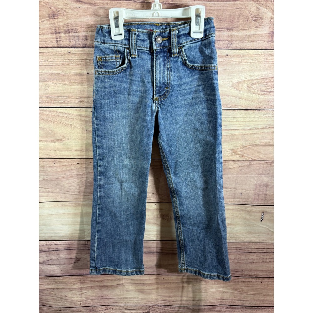 Wrangler Boys 5 Slim Classic Boot Jeans Medium Wash Adjustable Waist 112343844